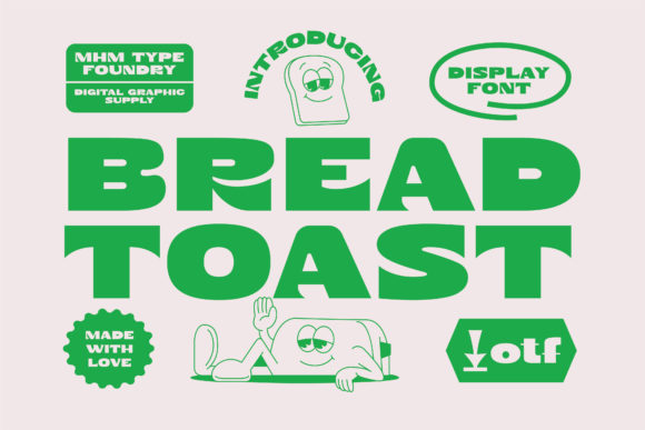 Bread Toast: A Bold Display Font for Maker Creations
