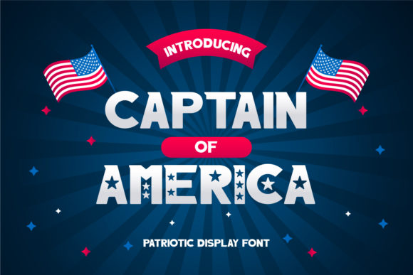 Captain of America: The Patriotic Display Font for Bold Creations