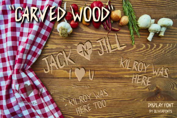 Carved Wood Font: A Bold Choice for Digital Designs