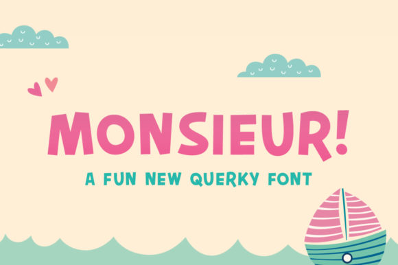 Monsieur: A Playful Display Font for Unforgettable Campaigns