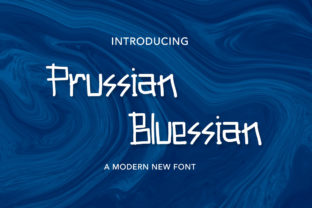 Prussian Bluessian: A Casual Display Font for Calmer Content