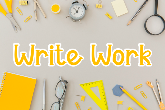 Write Work Font: A Cute and Colorful Asset for Your Brand